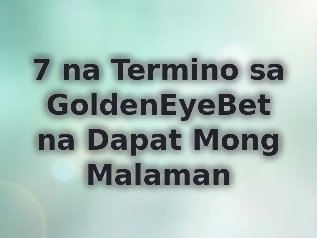 Beginner betting terms